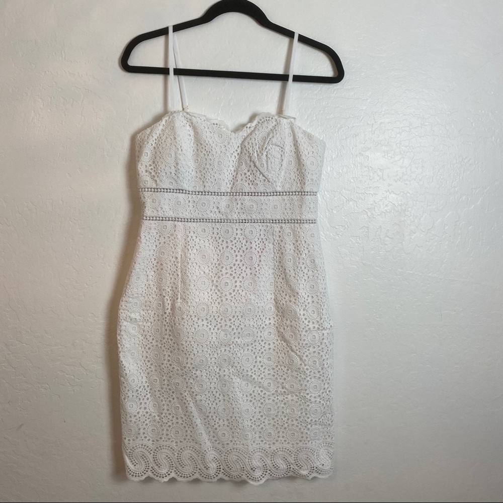 Lilly Pulitzer Jaida Dress White Lace 12 NWT